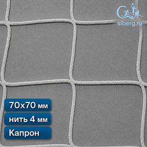 Защитная сетка на окна спортзала 70х70 мм 4 мм белая (мин. заказ 600 м2) Капрон